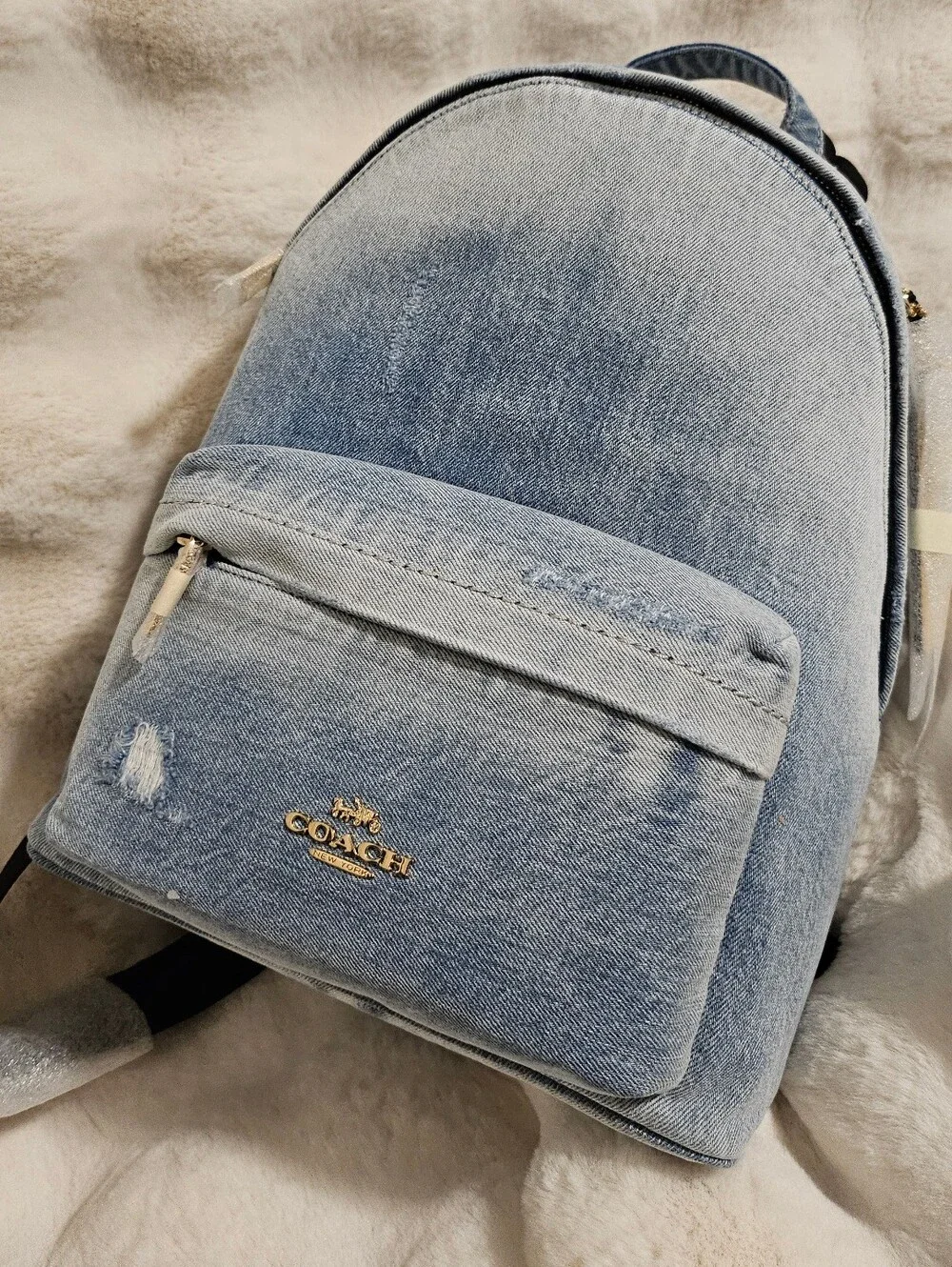 Coach Taylor Small Backpack In Loved Denim